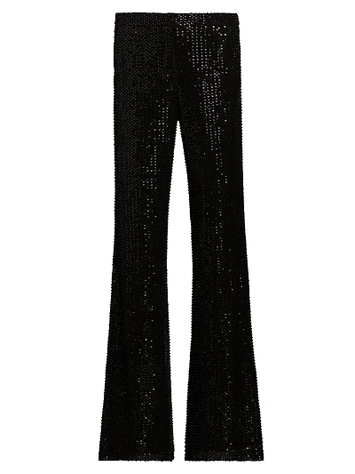 Olivian Sequined Straight-Leg Pants