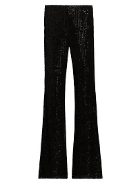 Olivian Sequined Straight-Leg Pants
