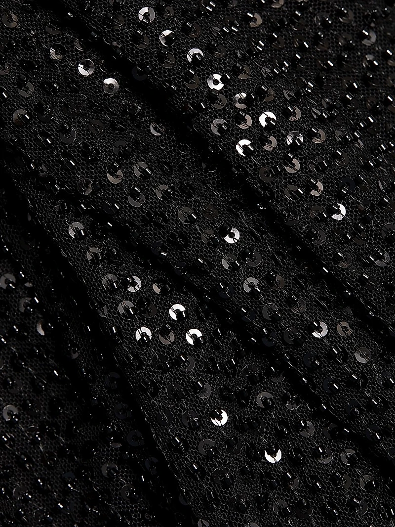 Olivian Sequined Straight-Leg Pants