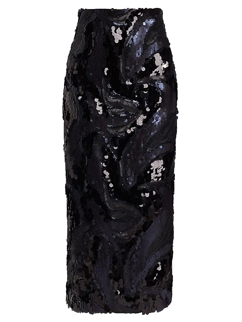 Donnelly Sequined Pencil Skirt