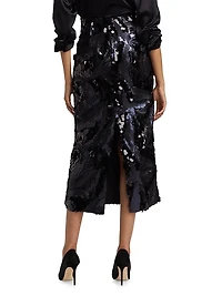 Donnelly Sequined Pencil Skirt