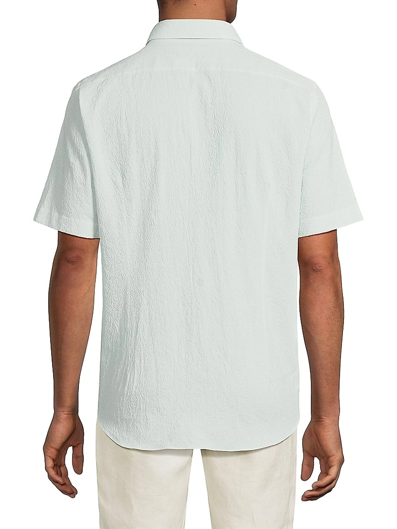 Solid Seersucker Shirt