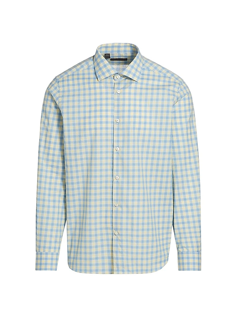 COLLECTION Checked Cotton Button-Front Shirt