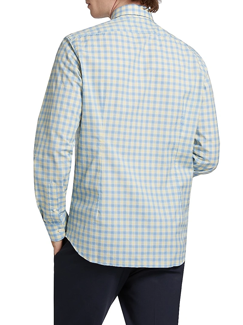 COLLECTION Checked Cotton Button-Front Shirt