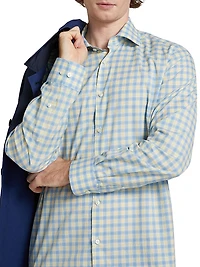 COLLECTION Checked Cotton Button-Front Shirt