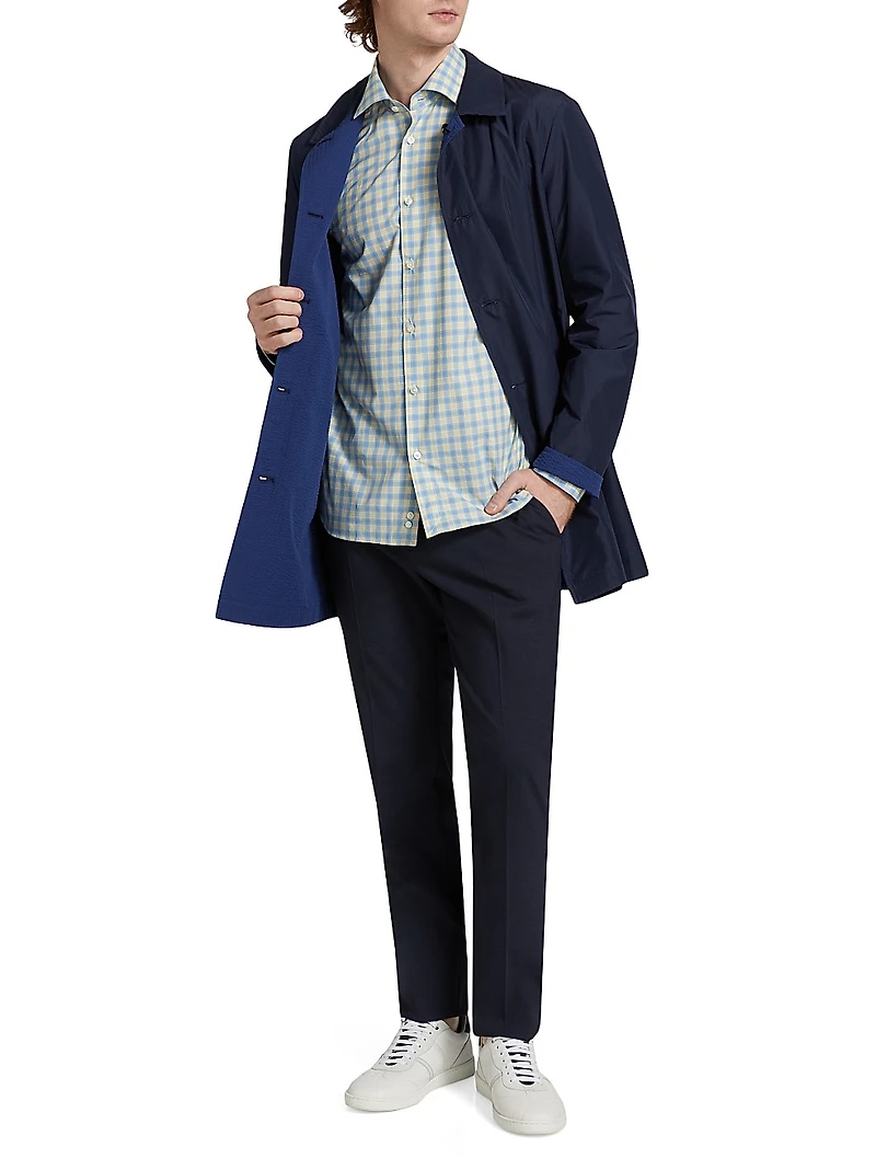COLLECTION Checked Cotton Button-Front Shirt