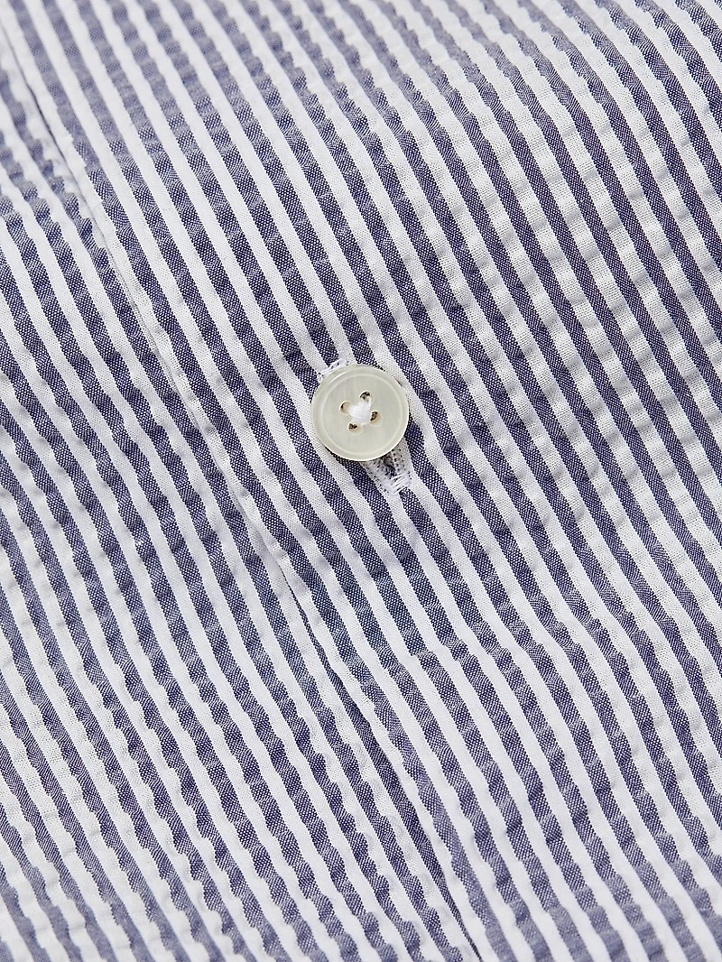 COLLECTION Seersucker Button-Front Shirt