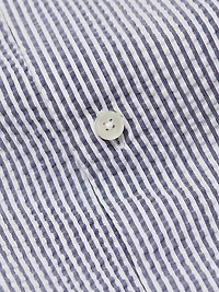 COLLECTION Seersucker Button-Front Shirt
