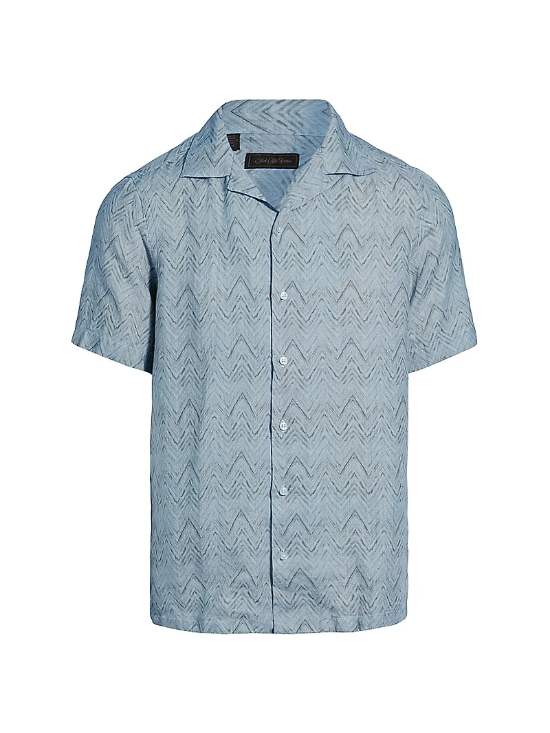 COLLECTION Diagonal Linen Camp Shirt