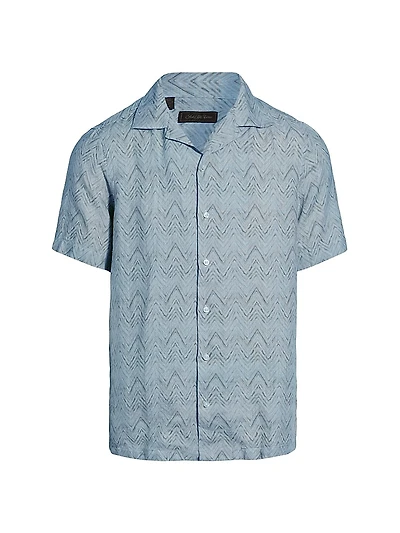 COLLECTION Diagonal Linen Camp Shirt