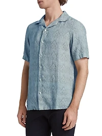 COLLECTION Diagonal Linen Camp Shirt