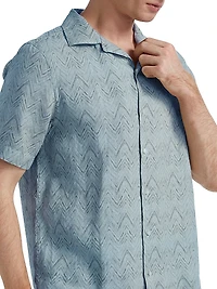 COLLECTION Diagonal Linen Camp Shirt