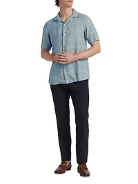 COLLECTION Diagonal Linen Camp Shirt