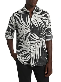 COLLECTION Floral Cotton Button-Front Shirt