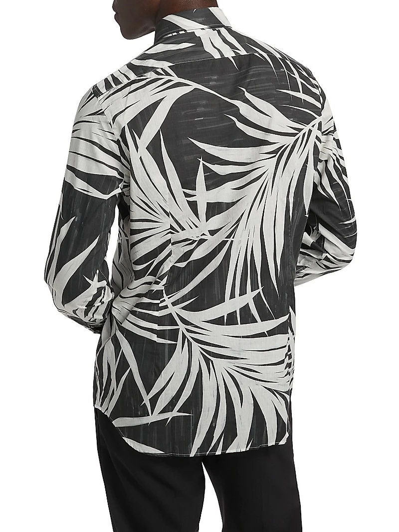 COLLECTION Floral Cotton Button-Front Shirt