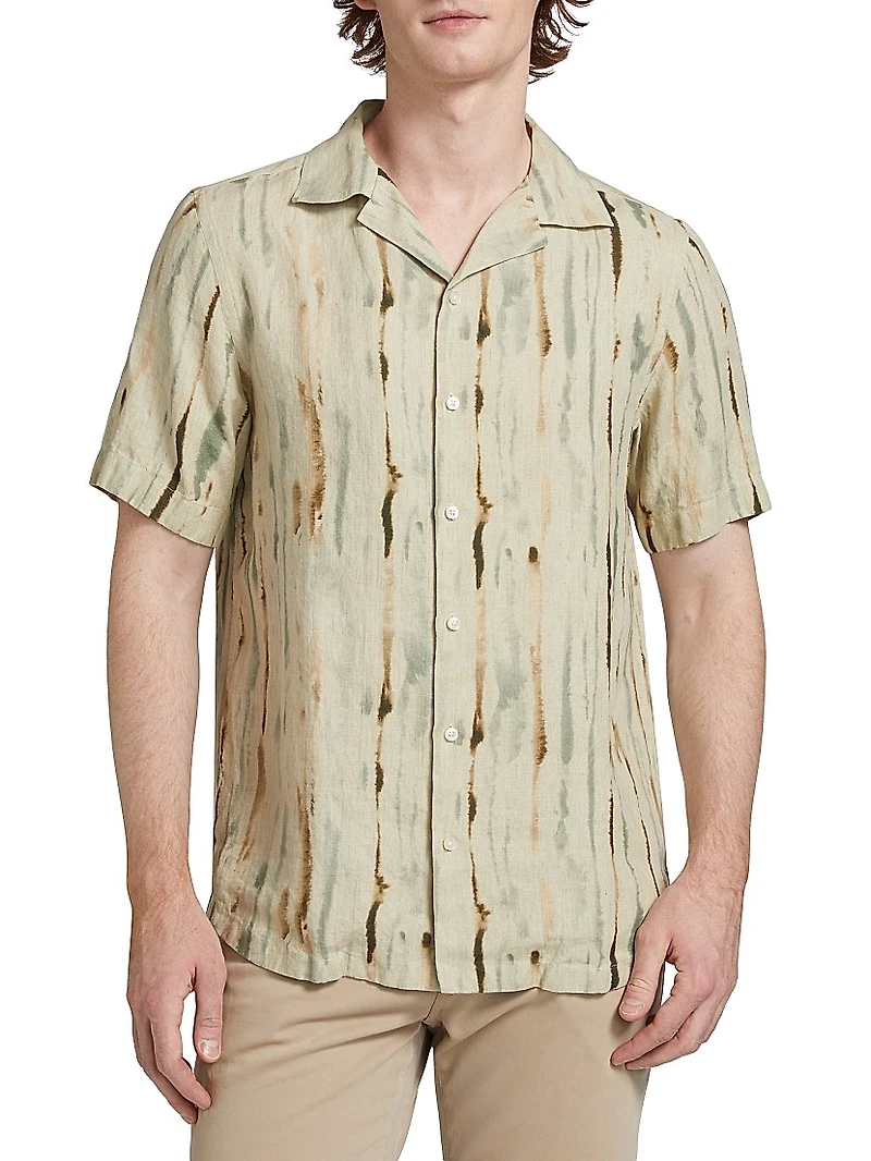 COLLECTION Abstract Linen Camp Shirt