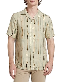 COLLECTION Abstract Linen Camp Shirt