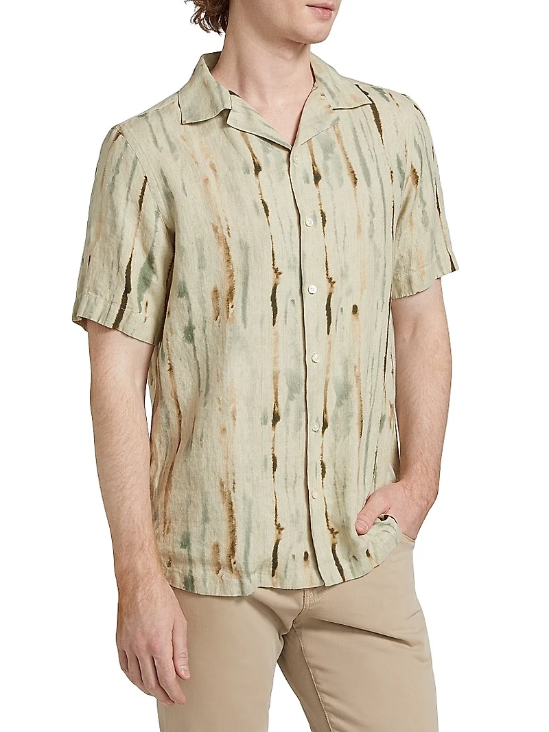 COLLECTION Abstract Linen Camp Shirt