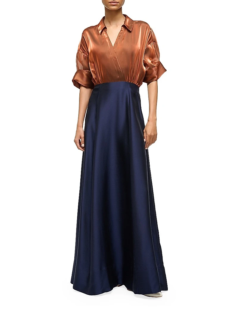 Shubert Two-Tone Maxi Dress