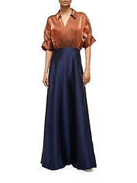 Shubert Two-Tone Maxi Dress