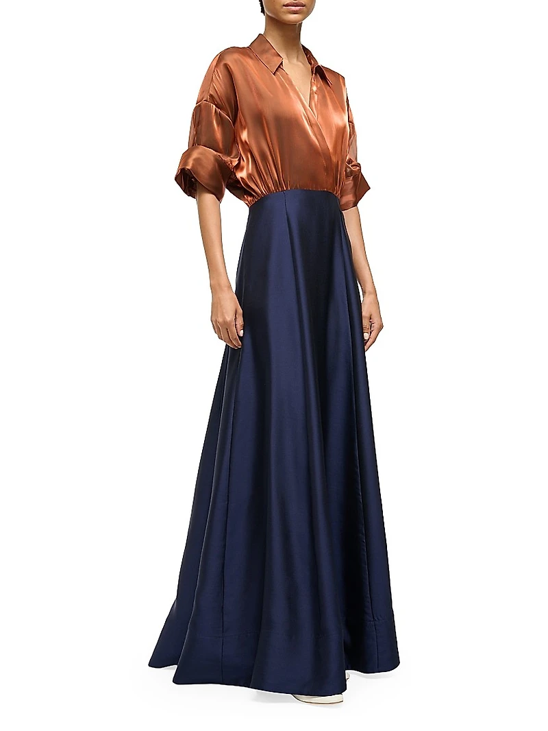 Shubert Two-Tone Maxi Dress