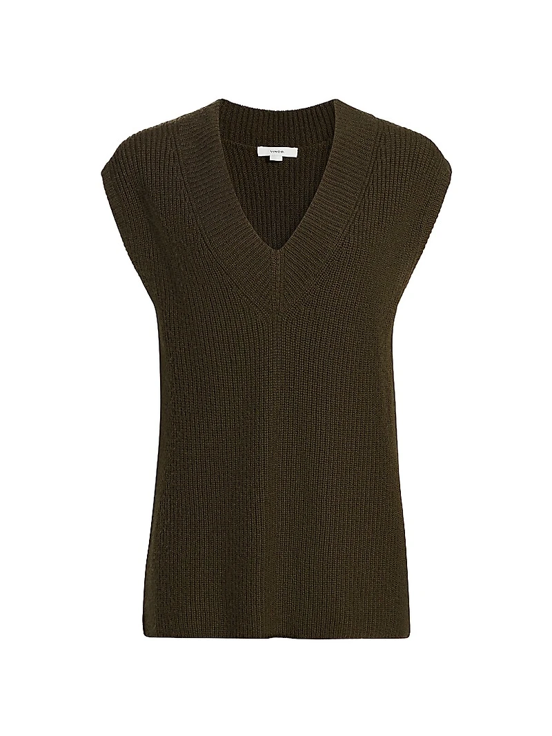 Rib-Knit V-Neck Vest