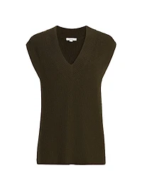 Rib-Knit V-Neck Vest