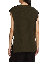 Rib-Knit V-Neck Vest