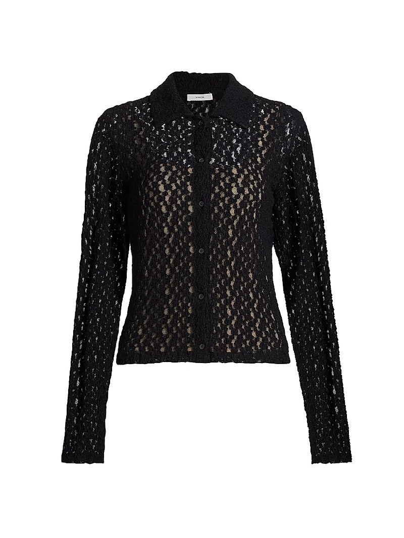 Floral Smocked Button-Front Shirt