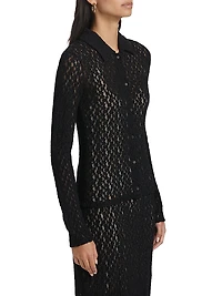 Floral Smocked Button-Front Shirt