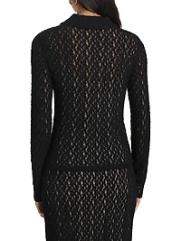 Floral Smocked Button-Front Shirt