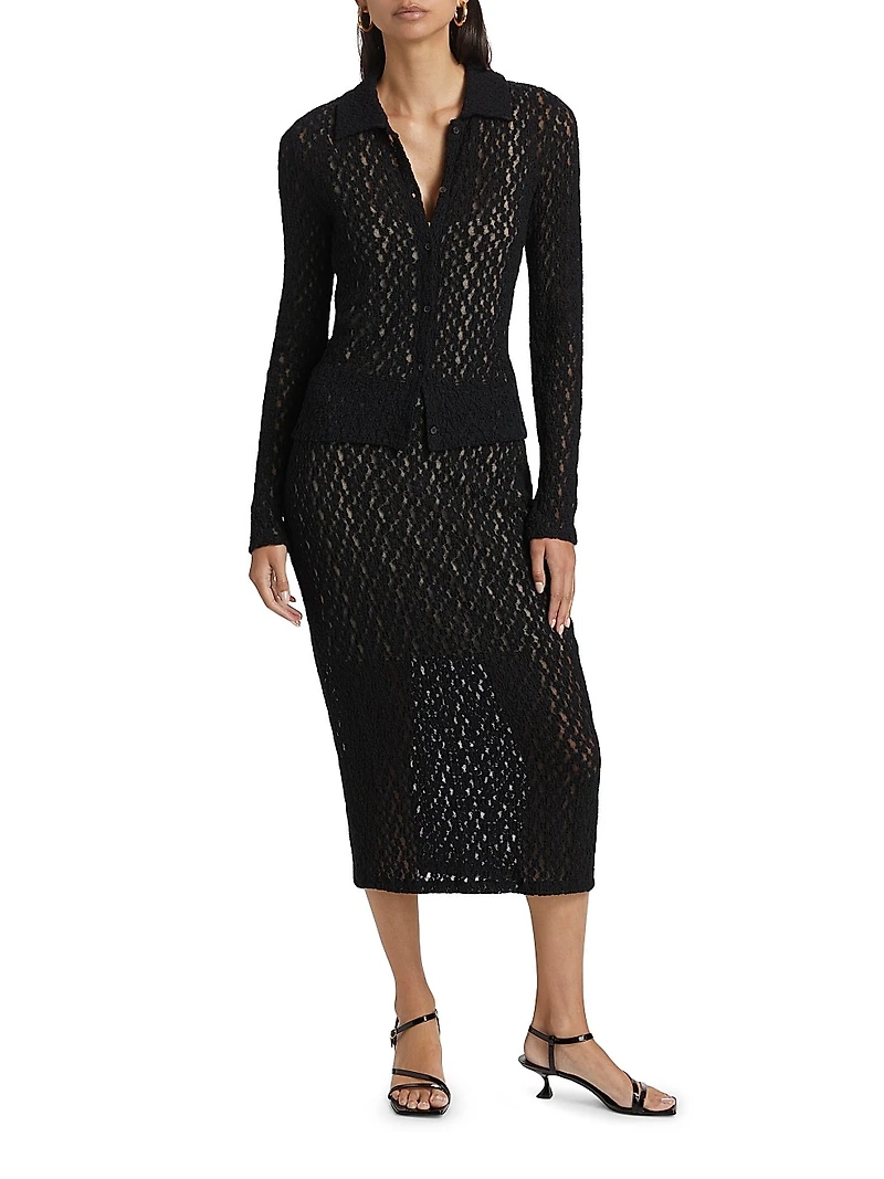 Floral Smocked Button-Front Shirt