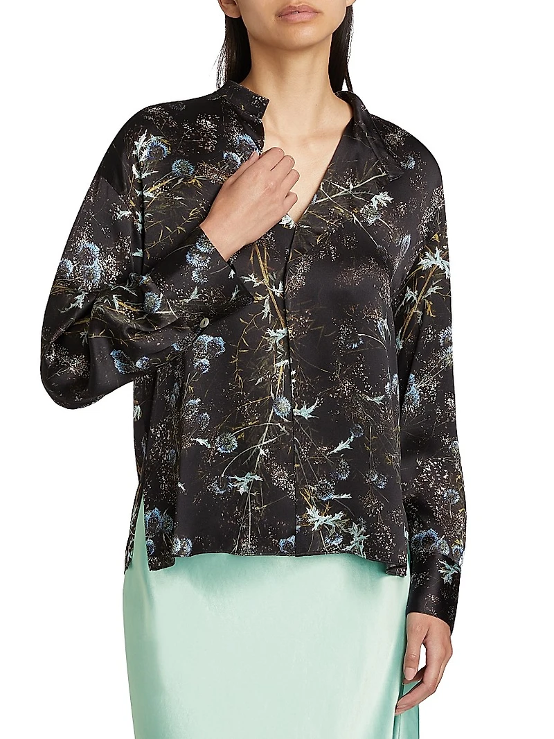 Thistle Draped Collar Blouse