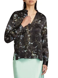 Thistle Draped Collar Blouse