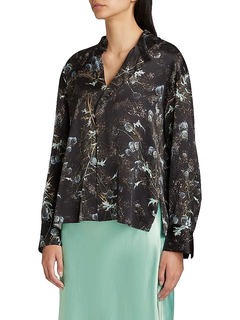 Thistle Draped Collar Blouse