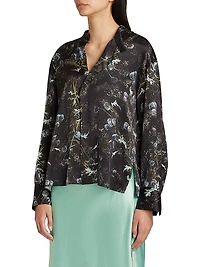 Thistle Draped Collar Blouse