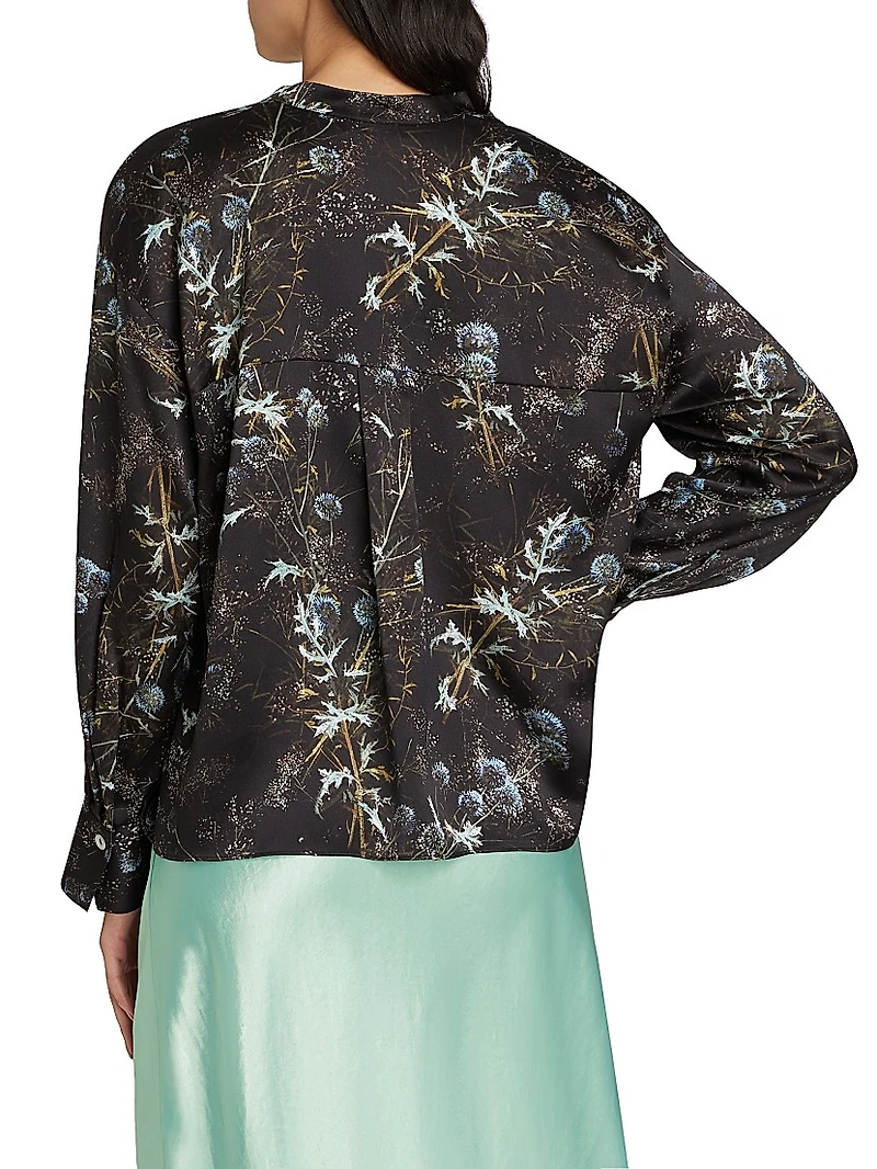 Thistle Draped Collar Blouse