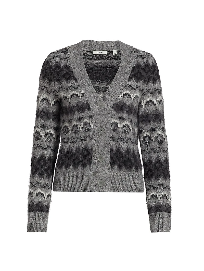 Alpaca-Blend Fair Isle Cardigan