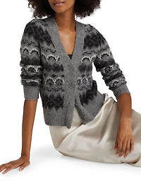 Alpaca-Blend Fair Isle Cardigan