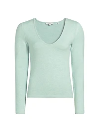 Cozy Long-Sleeve V-Neck Top