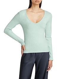 Cozy Long-Sleeve V-Neck Top