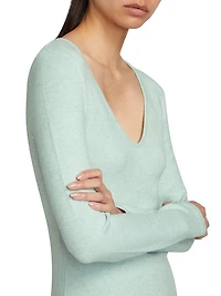 Cozy Long-Sleeve V-Neck Top