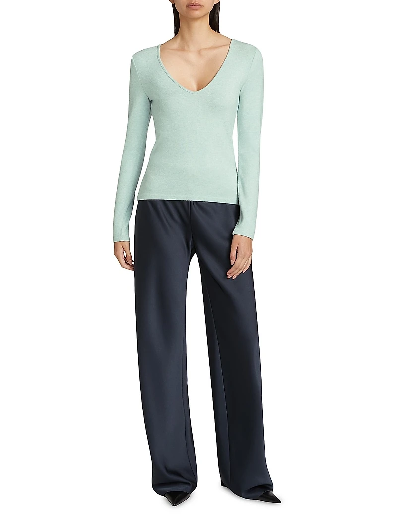 Cozy Long-Sleeve V-Neck Top