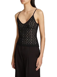 Floral Smocked Lace Camisole