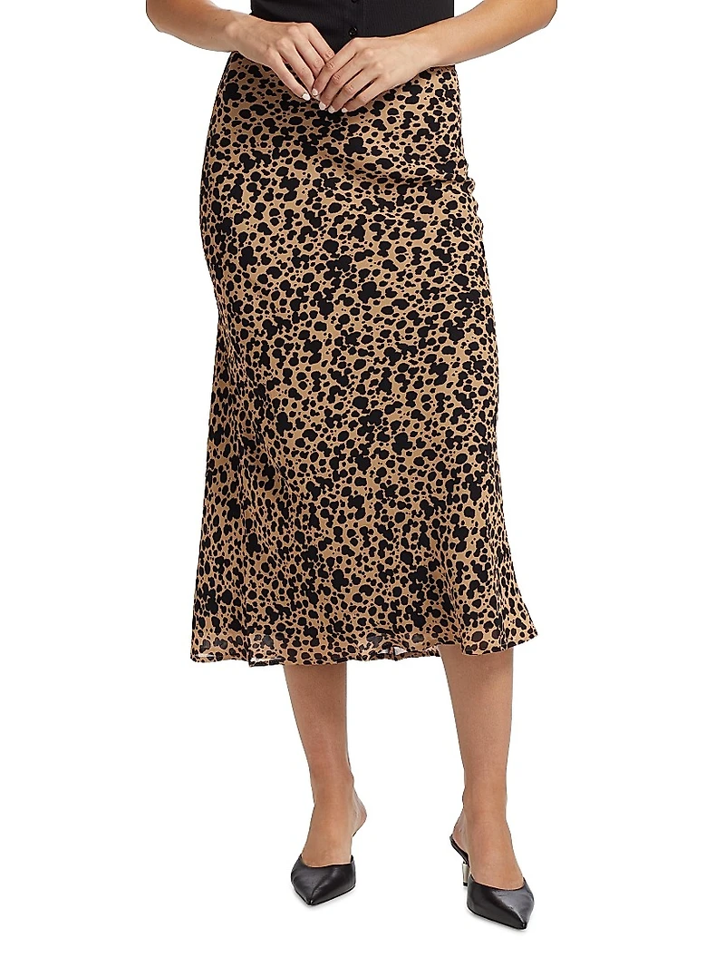 Layla Spotted Midi-Skirt