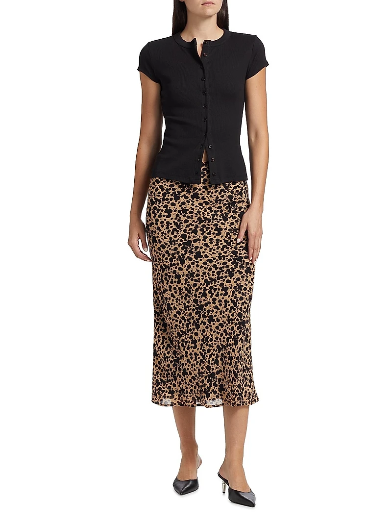 Layla Spotted Midi-Skirt