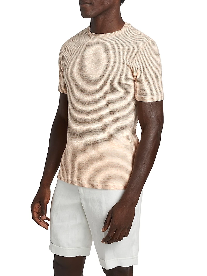 Striped Linen-Cotton T-Shirt