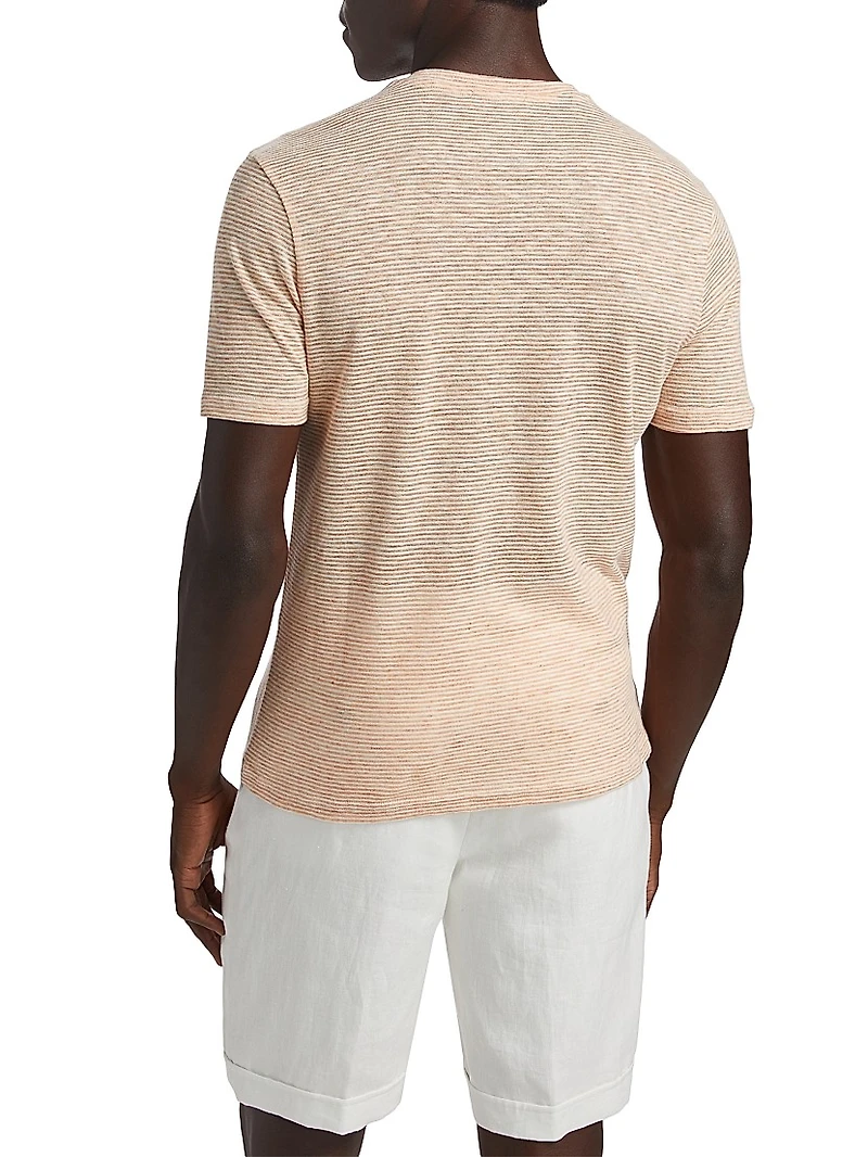 Striped Linen-Cotton T-Shirt