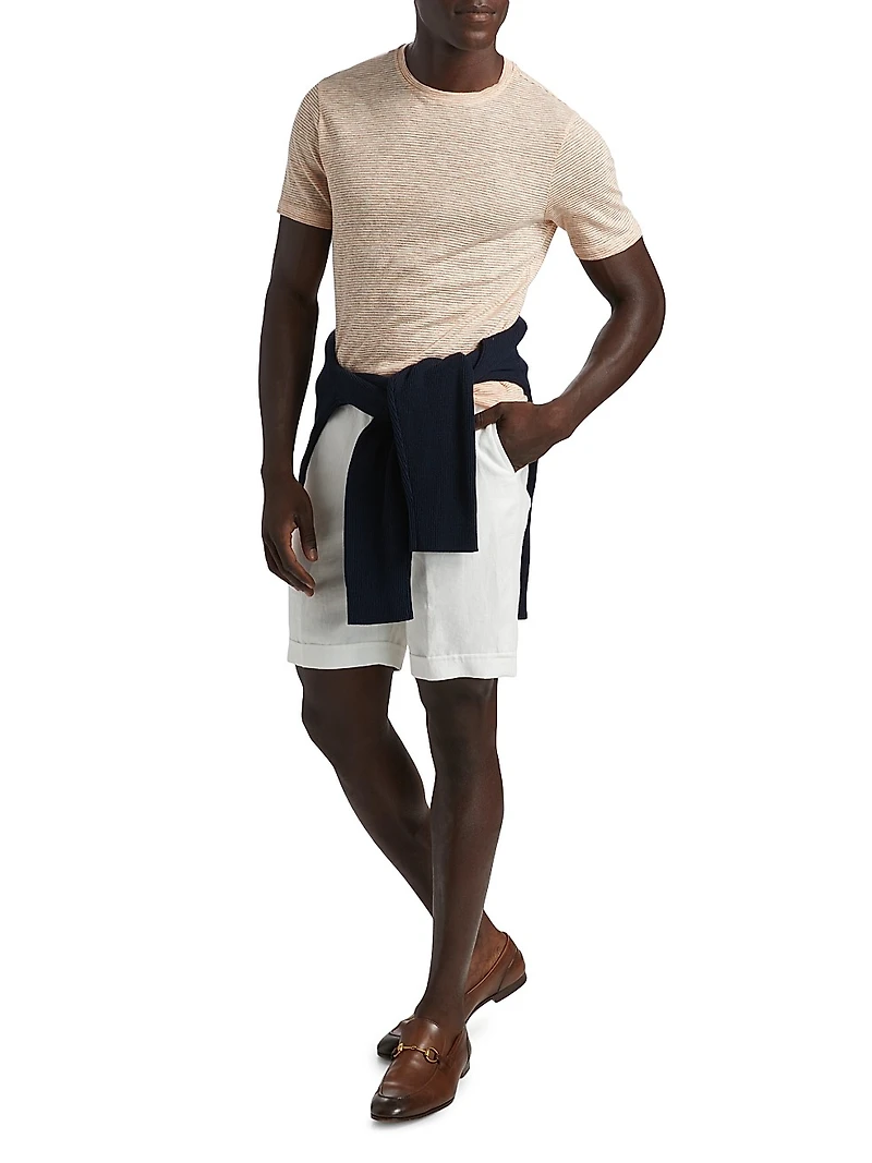 Striped Linen-Cotton T-Shirt