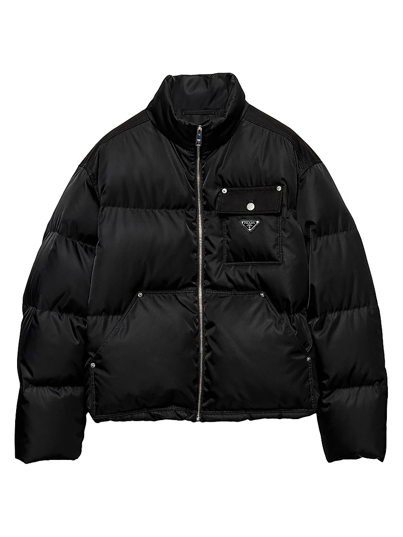 Cropped Re-Nylon Down Jacket